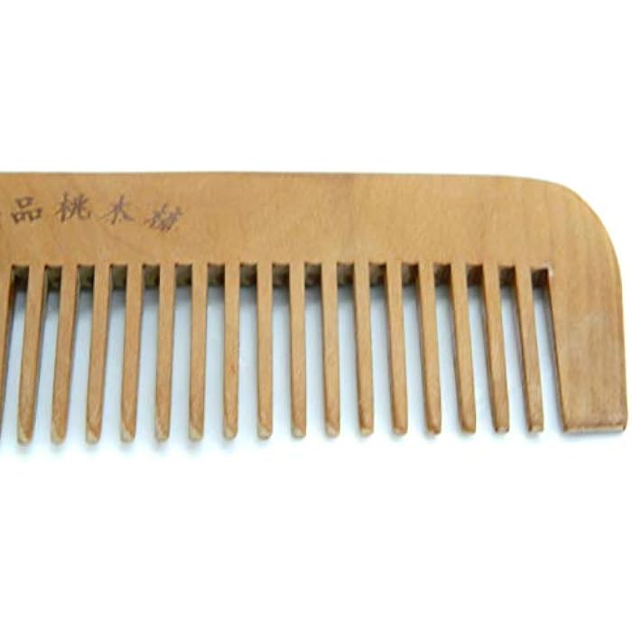 Natural Wood Comb 17 by 1 oz - Wide Tooth 3.5 ml - Image 5